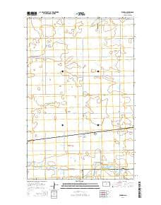 Eckman North Dakota Current topographic map, 1:24000 scale, 7.5 X 7.5 Minute, Year 2014