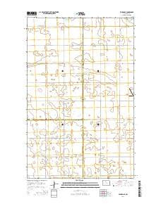 Eckman SE North Dakota Current topographic map, 1:24000 scale, 7.5 X 7.5 Minute, Year 2014