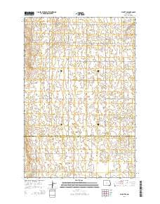 Elliott SE North Dakota Current topographic map, 1:24000 scale, 7.5 X 7.5 Minute, Year 2014