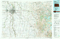 Fargo North Dakota Historical topographic map, 1:100000 scale, 30 X 60 Minute, Year 1985