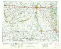 Fargo North Dakota Historical topographic map, 1:250000 scale, 1 X 2 Degree, Year 1953