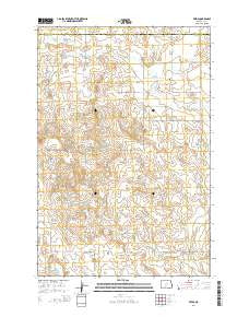 Freda North Dakota Current topographic map, 1:24000 scale, 7.5 X 7.5 Minute, Year 2014