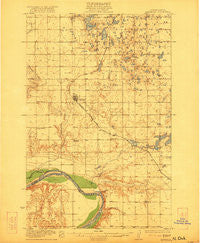 Garrison North Dakota Historical topographic map, 1:62500 scale, 15 X 15 Minute, Year 1922