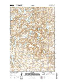 Goldwin SE North Dakota Current topographic map, 1:24000 scale, 7.5 X 7.5 Minute, Year 2014
