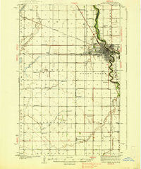 Grand Forks North Dakota Historical topographic map, 1:62500 scale, 15 X 15 Minute, Year 1938