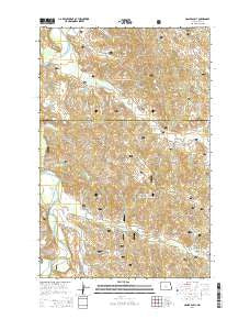Hanks Gully North Dakota Current topographic map, 1:24000 scale, 7.5 X 7.5 Minute, Year 2014