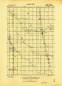 Kelso North Dakota Historical topographic map, 1:62500 scale, 15 X 15 Minute, Year 1943