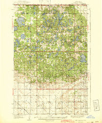 Lake Upsilon North Dakota Historical topographic map, 1:62500 scale, 15 X 15 Minute, Year 1942