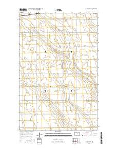 Lansford SW North Dakota Current topographic map, 1:24000 scale, 7.5 X 7.5 Minute, Year 2014