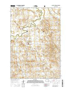 Lookout Butte SE North Dakota Current topographic map, 1:24000 scale, 7.5 X 7.5 Minute, Year 2014