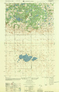 Lords Lake North Dakota Historical topographic map, 1:25000 scale, 7.5 X 7.5 Minute, Year 1956