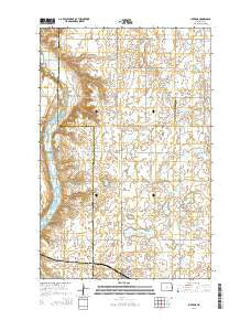 Luverne North Dakota Current topographic map, 1:24000 scale, 7.5 X 7.5 Minute, Year 2014