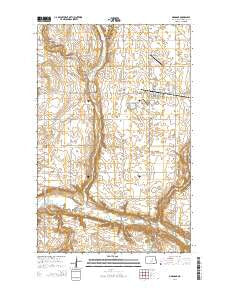 Maddock North Dakota Current topographic map, 1:24000 scale, 7.5 X 7.5 Minute, Year 2014