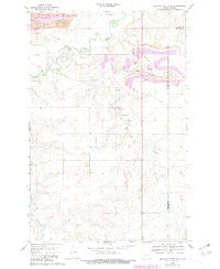 Medicine Butte NE North Dakota Historical topographic map, 1:24000 scale, 7.5 X 7.5 Minute, Year 1968