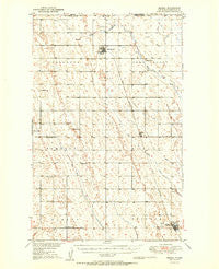 Mohall North Dakota Historical topographic map, 1:62500 scale, 15 X 15 Minute, Year 1950