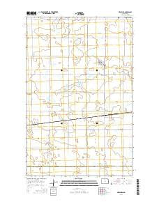Newburg North Dakota Current topographic map, 1:24000 scale, 7.5 X 7.5 Minute, Year 2014