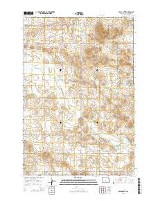 Pearl Butte North Dakota Current topographic map, 1:24000 scale, 7.5 X 7.5 Minute, Year 2014