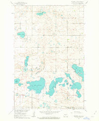 Peterson Lake North Dakota Historical topographic map, 1:24000 scale, 7.5 X 7.5 Minute, Year 1961