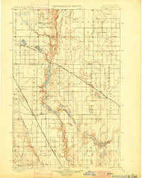 Pingree North Dakota Historical topographic map, 1:125000 scale, 30 X 30 Minute, Year 1900