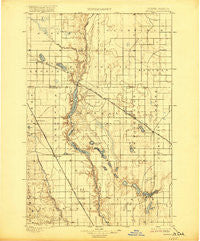 Pingree North Dakota Historical topographic map, 1:125000 scale, 30 X 30 Minute, Year 1900