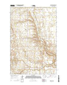 Pingree SW North Dakota Current topographic map, 1:24000 scale, 7.5 X 7.5 Minute, Year 2014