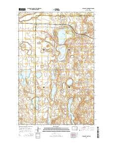 Pleasant Lake North Dakota Current topographic map, 1:24000 scale, 7.5 X 7.5 Minute, Year 2014