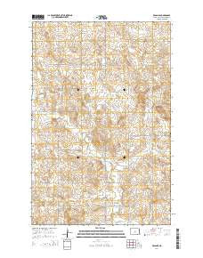 Regan SE North Dakota Current topographic map, 1:24000 scale, 7.5 X 7.5 Minute, Year 2014