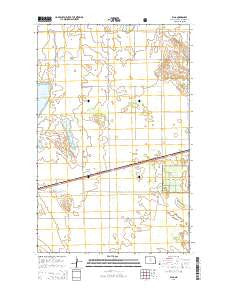 Riga North Dakota Current topographic map, 1:24000 scale, 7.5 X 7.5 Minute, Year 2014