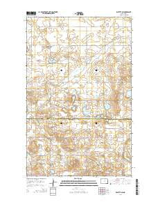 Rolette SW North Dakota Current topographic map, 1:24000 scale, 7.5 X 7.5 Minute, Year 2014