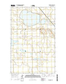 Round Lake North Dakota Current topographic map, 1:24000 scale, 7.5 X 7.5 Minute, Year 2014