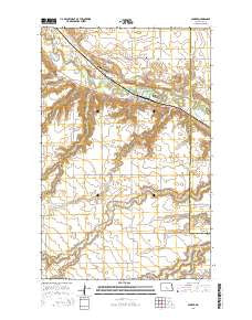 Sawyer North Dakota Current topographic map, 1:24000 scale, 7.5 X 7.5 Minute, Year 2014