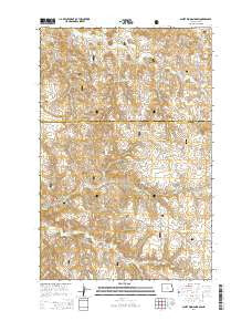 Scairt Woman Draw North Dakota Current topographic map, 1:24000 scale, 7.5 X 7.5 Minute, Year 2014