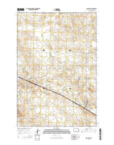 Scranton North Dakota Current topographic map, 1:24000 scale, 7.5 X 7.5 Minute, Year 2014