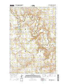 Sheep Creek Dam North Dakota Current topographic map, 1:24000 scale, 7.5 X 7.5 Minute, Year 2014
