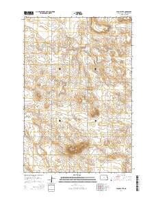 Stony Butte North Dakota Current topographic map, 1:24000 scale, 7.5 X 7.5 Minute, Year 2014