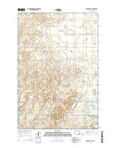 Streeter Flats North Dakota Current topographic map, 1:24000 scale, 7.5 X 7.5 Minute, Year 2014