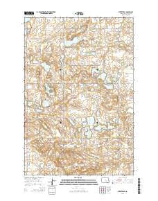 Streeter SE North Dakota Current topographic map, 1:24000 scale, 7.5 X 7.5 Minute, Year 2014