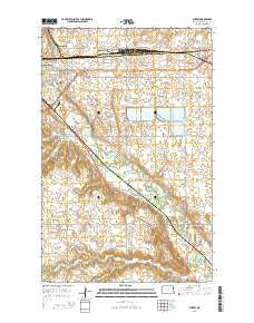 Surrey North Dakota Current topographic map, 1:24000 scale, 7.5 X 7.5 Minute, Year 2014