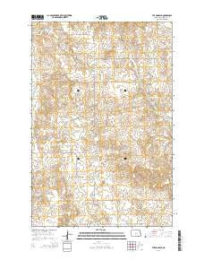 The Hogback North Dakota Current topographic map, 1:24000 scale, 7.5 X 7.5 Minute, Year 2014