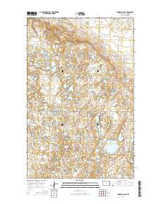Thompson Lake North Dakota Current topographic map, 1:24000 scale, 7.5 X 7.5 Minute, Year 2014
