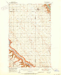 Tolley North Dakota Historical topographic map, 1:62500 scale, 15 X 15 Minute, Year 1950