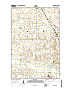 Underwood North Dakota Current topographic map, 1:24000 scale, 7.5 X 7.5 Minute, Year 2014