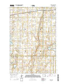 Verona North Dakota Current topographic map, 1:24000 scale, 7.5 X 7.5 Minute, Year 2014