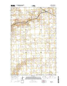 Wabek North Dakota Current topographic map, 1:24000 scale, 7.5 X 7.5 Minute, Year 2014