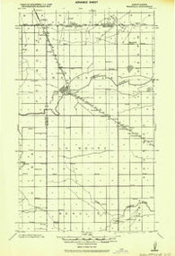Walhalla North Dakota Historical topographic map, 1:62500 scale, 15 X 15 Minute, Year 1943