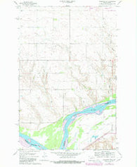 Washburn SW North Dakota Historical topographic map, 1:24000 scale, 7.5 X 7.5 Minute, Year 1967