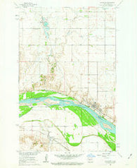 Washburn North Dakota Historical topographic map, 1:24000 scale, 7.5 X 7.5 Minute, Year 1961