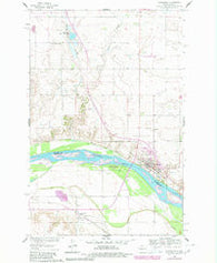 Washburn North Dakota Historical topographic map, 1:24000 scale, 7.5 X 7.5 Minute, Year 1961