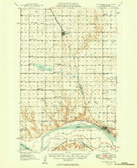 Washburn North Dakota Historical topographic map, 1:62500 scale, 15 X 15 Minute, Year 1949