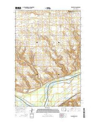 Washburn SW North Dakota Current topographic map, 1:24000 scale, 7.5 X 7.5 Minute, Year 2014